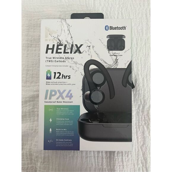 Helix True Wireless Stereo Earbuds NEW - Picture 1 of 5